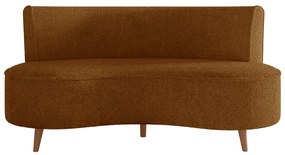 Sofá Living 2 Lugares 160cm Aang Pés Palito Bouclê Terra Cota G33 - Gran Belo