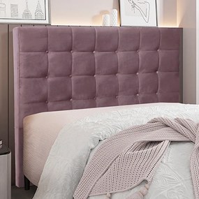 Cabeceira Decorativa Casal 1,40M Tropea Veludo Uva G63 - Gran Belo