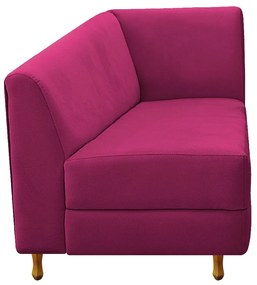 Recamier Valéria 185cm Lado Esquerdo Suede Pink - ADJ Decor