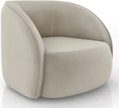 Sofá 3 Lugares Orgânico 288cm e Poltrona Zion Z32 Veludo Bege - Mpozen