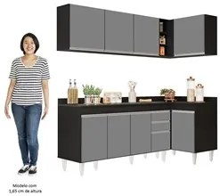 Armário de Cozinha Modulado de Canto Esquerdo 4 Peças CP50 Balcão com