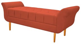 Recamier Estofado Ari 160 cm Queen Size Suede Terracota - ADJ Decor