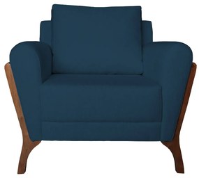 Poltrona Decorativa Sabrina Veludo Azul Marinho