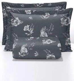 Cobre Leito Cinza Queen 1 Peça