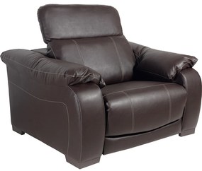 Poltrona Decorativa Retrátil e Reclinável Affection Couro Marrom G34 - Gran Belo
