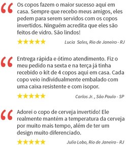 Copo de Vidro Garrafa Invertida