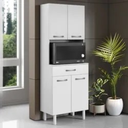 Armário de Cozinha Paneleiro 61cm 4 Portas Alexios Branco A15 - Mpozen