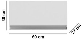 Armário Cozinha Aéreo Geladeira 60cm Basculante Leticia A01 - D'Rossi - Branco