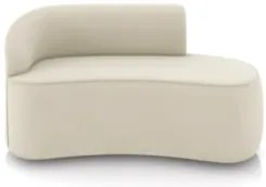 Sofá 2 Lugares Para Sala 140cm Orgânico Wendi Veludo Bege I01  - Mpoze