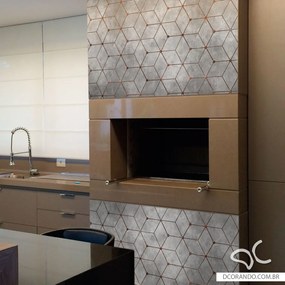 Papel de Parede Cubo Industrial Cimento Queimado Aço Corten