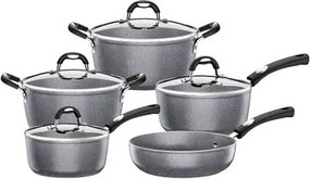 Jogo de Panelas Tramontina Mônaco em Alumínio Starflon Premium Cinza 5 Peças