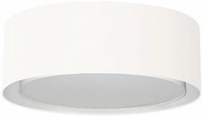 Plafon Duplo Cilíndrico Md-3038 Cúpula em Tecido 80x30cm Branco - Bivolt