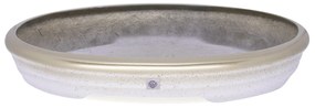 Vaso Bacia Decorativo Osaka Branco Gold Viatnamita P 7x46x35 cm - D'Rossi