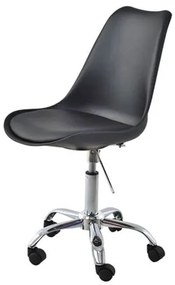 Cadeira Saarinen Assento em Polipropileno cor Preto com Base Cromada - 45065 Sun House