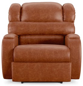 Poltrona do Papai Sala de Cinema Reclinável Kylie Power Elétrica Massagem USB PU Caramelo Brilho G23