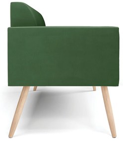 Sofá Namoradeira Pés Palito Natural Marisa Suede D03 - D'Rossi - Verde