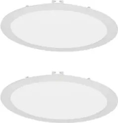 Kit 2 Plafons Led Embutir Redondo 24W Branco Yamamura