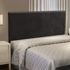 Cabeceira Casal Queen Cama Box 160cm Painel Clean Suede M11 - D'Rossi - Preto