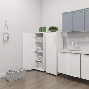 Armário Estante Multiuso Escritório Porta Prateleiras Branco
