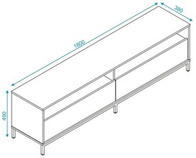 Rack Home para Tv 50" 180cm Branco BR54