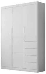 Guarda Roupa Infantil 3 Portas 4 Gavetas Lilly Z39 Branco - Mpozenato