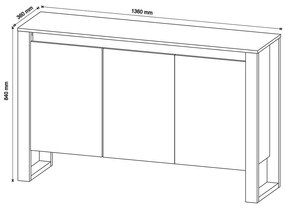 Balcão para Escritório Home Office ME4147 Nogal G69 - Gran Belo