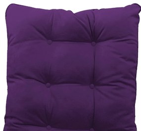 Kit Almofadas para Poltrona e Puff Costela Suede Roxo - ADJ Decor