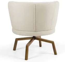 Kit 02 Poltronas Decorativas Melissa Base Ka Giratória Castanho C-107