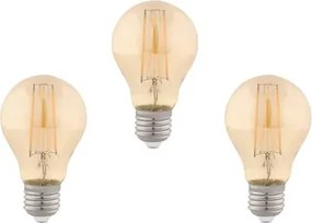 Kit 3 Lâmpadas Bulbo Filamento E27 Led 2w 200lm