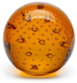 Peso Tela Grande Bola Âmbar Murano Cristais Cadoro