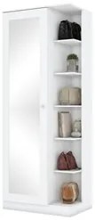 Sapateira 1 Porta com Espelho Duetto Branco - Henn