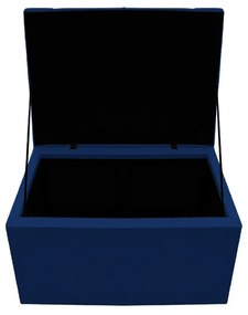 Calçadeira Copenhague 100 cm Solteiro Suede Azul Marinho - ADJ Decor