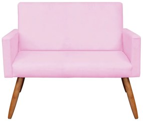 Namoradeira Larissa Suede Rosa Bebê Pés Palito Castanho D'Rossi