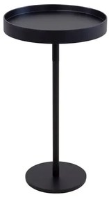 Mesa de Apoio Kyoto Baixa Tampo Laca Preta Base Preta 50cm - 67767 Sun House