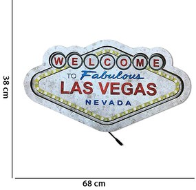 Luminaria Decorativa de Parede "Welcome Las Vegas" - D'Rossi