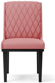 Cadeira Sala de Jantar Base Madeira Preto Kit 4 Sofia Suede Azul Marinho D03 - D'Rossi - Rose