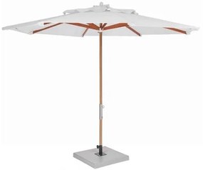 Ombrelone Leblon Branco em Madeira 2,00 MT (LARG) Base 65x65 cm Central com Tecido Bagun - 44308 Sun House