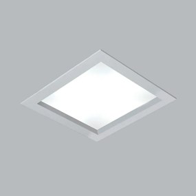 Luminária De Embutir Magnum Quadrado 50X50X10Cm 8L E27 | Usina 3600/50 (MR-T - Marrom Texturizado)