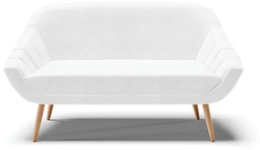 Kit 01 Namoradeira 02 Lugares e 02 Poltronas Giovana Corano Pés Palito Natural - D'Rossi - Branco