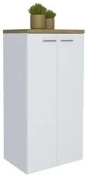 Conjunto Escritório Home Office 4 Peças Sharp A06 Olmo/Branco - Mpozen