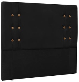 Cabeceira Cama Box Solteiro 90cm Gênova Suede Preto - Sheep Estofados - Preto