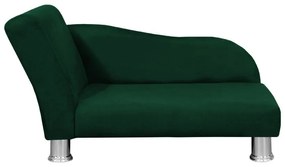 Divã Cama Pet Luxo para Cães E Gatos Elegante Confortável Suede Verde Bandeira