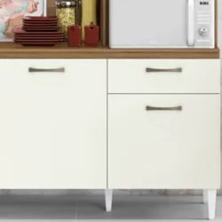 Armário de Cozinha Compacta 160cm Sovira Atacama/Off A15   - Mpozenato