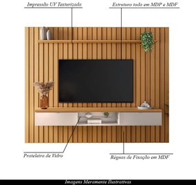 Painel Suspenso Ripado 2.7 Voi MDP/MDF Cinamomo Mel G26 - Gran Belo