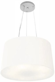 Lustre Pendente Cone Md-4153 Cúpula em Tecido 30/45x40cm Branco - Bivolt