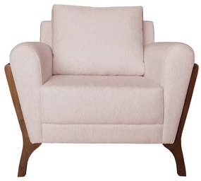 Poltrona Decorativa Sabrina Linho Rosê