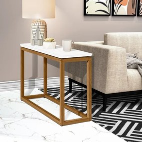 Mesa de Apoio Supreme Branco/Nature - Tebarrot Móveis