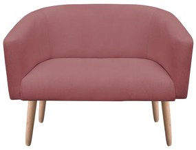 Namoradeira 02 Lugares Stella Linho Whisky Rosê A106 Pés Palito Natural - D'Rossi