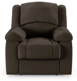 Poltrona do Papai Reclinável Sala de Cinema Madrid Power Touch Massagem USB PU Marrom  G23