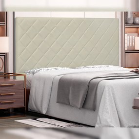 Cabeceira Decorativa 1,40M Baelon Pu Marfim G63 - Gran Belo